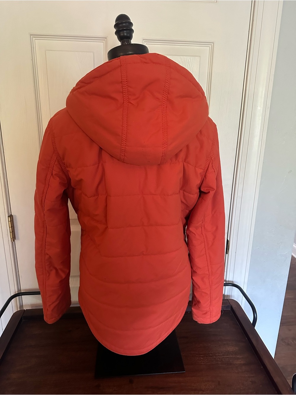 Carhartt Orange Hooded Relaxed Fit Rain Defender Utility Jacket Sherpa Lining - Picture 6 of 7